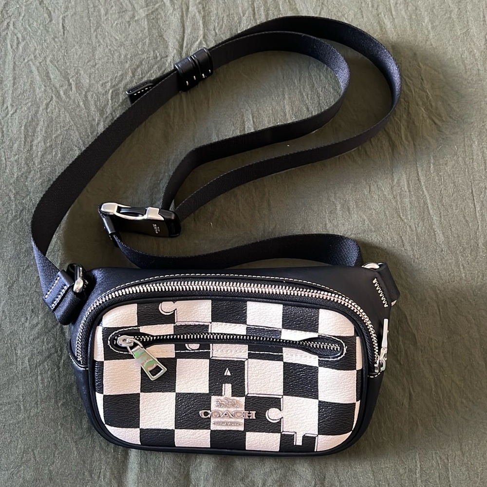 Coach | Elias Mini Belt Bag with Checkerboard Print
